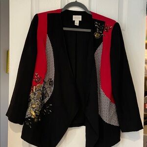 Chico's Elegant Black Blazer Size 1